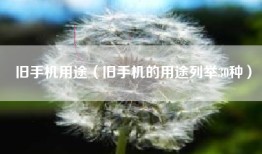 旧手机用途（旧手机的用途列举30种）