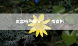 贾富彬的散文        贾富彬