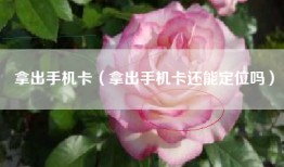 拿出手机卡（拿出手机卡还能定位吗）