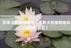 苹果手机维修查询（苹果手机维修查询待取机状态）