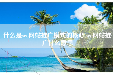 什么是seo网站推广模式的核心,seo网站推广什么意思