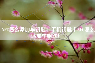 NFC怎么添加车钥匙！手机钥匙「NFC怎么添加车钥匙！」