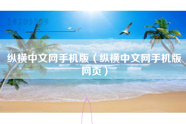 纵横中文网手机版（纵横中文网手机版网页）