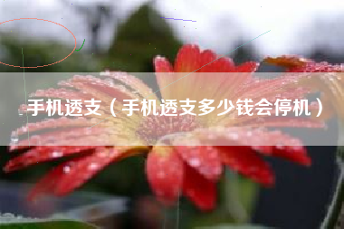 手机透支（手机透支多少钱会停机）